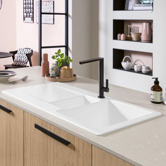 Villeroy & Boch Siluet 60 R Built-In Sink With Draining Board - Ideali