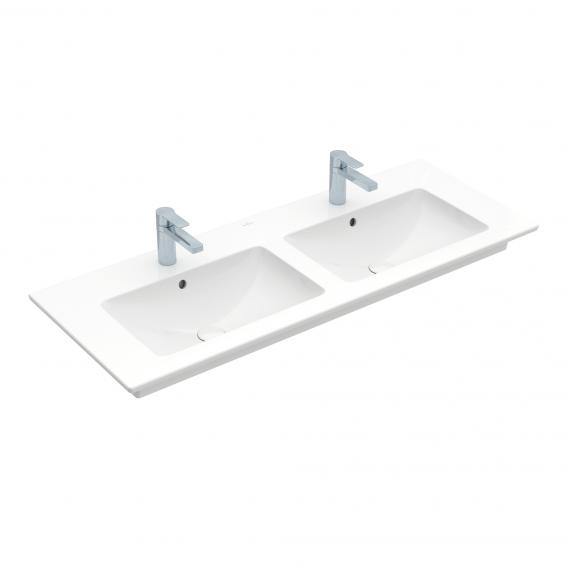 Villeroy & Boch Venticello Double Washbasin With Vanity Unit With 4 Pull-Out Compartments White, With Ceramicplus, With 2 Tap Holes, With Overflow - Ideali