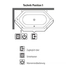 Villeroy & Boch Subway Duo Hexagonal Bath With Whirlpool System - Ideali