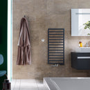 Zehnder Quaro Towel Radiator for Mixed Operation with Built-in Heating Element