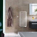 Zehnder Quaro Towel Radiator for Mixed Operation with Built-in Heating Element