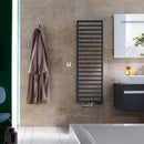 Zehnder Quaro Towel Radiator for Mixed Operation with Built-in Heating Element