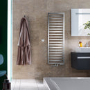 Zehnder Quaro Towel Radiator for Mixed Operation with Built-in Heating Element