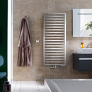 Zehnder Quaro Towel Radiator for Mixed Operation with Built-in Heating Element