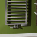 Zehnder Subway Towel Radiator for Mixed Operation with Built-in Heating Element