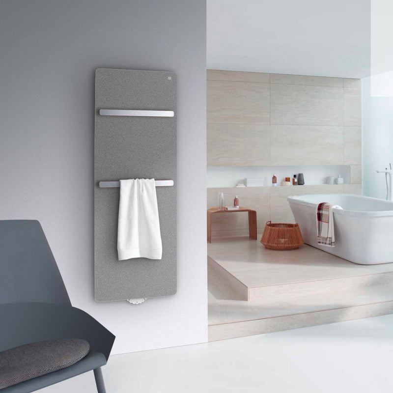 Zehnder Vitalo Bar Bbathroom Radiator with EasyFit Connection Box for Hot Water Operation